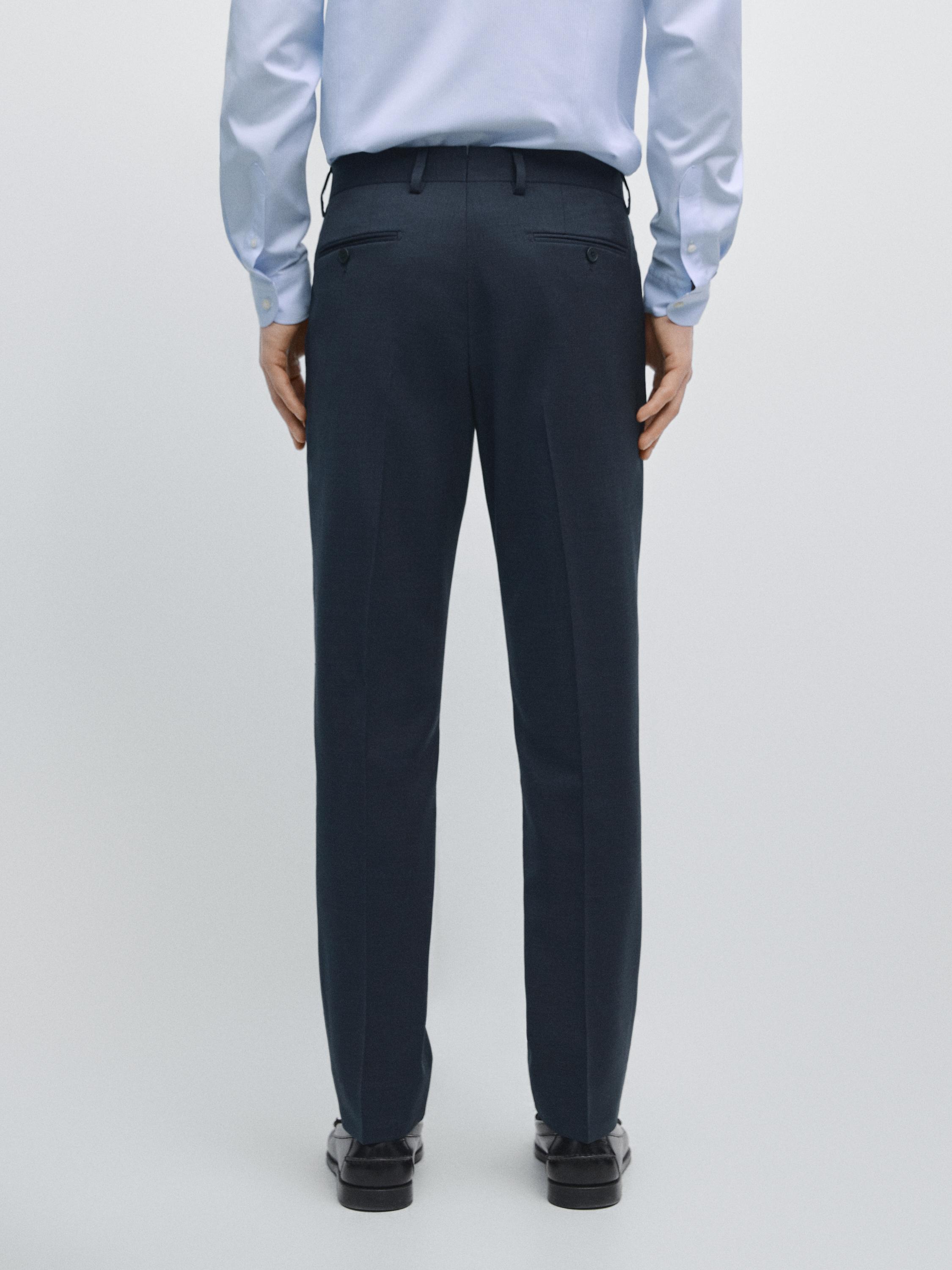 Pantalon de costume en laine froide